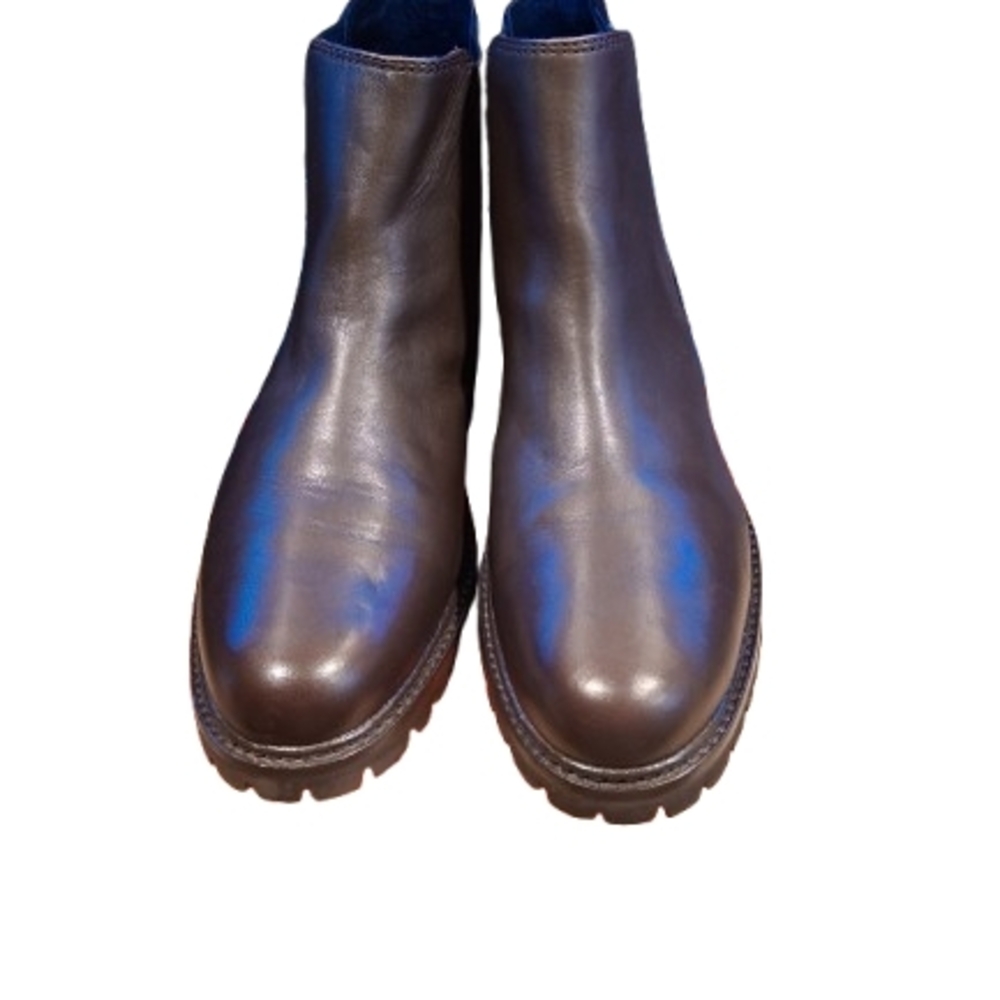 Michael Kors Mens Brown Leather Chelsea Boots Lug Sole Size 10.5 - Picture 5 of 8